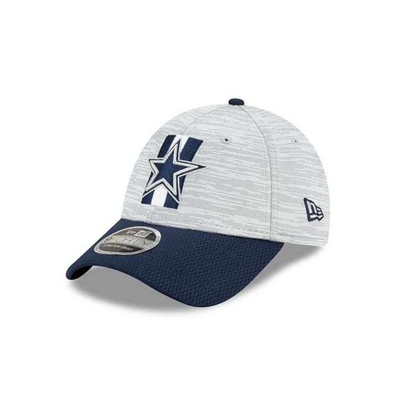 NFL Dallas Cowboys Official Training Stretch Snap 9Forty Adjustable (QTP7861) - Blue New Era Caps